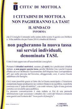 manifesto SINDACO TASI