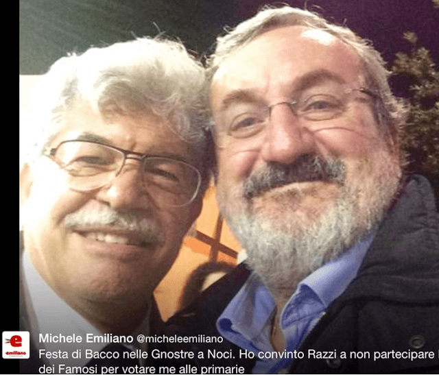 foto presa dalla rete, Emiliano, in un selfie, con il Sen. Razzi