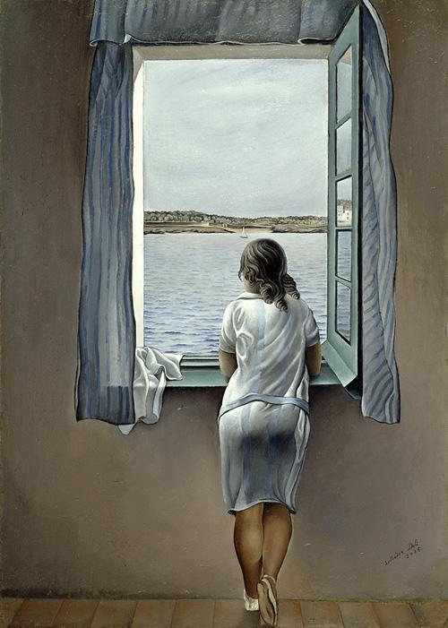 Salvador Dalì Ragazza alla finestra (Muchacha en la ventana) ,1925 Olio su tela