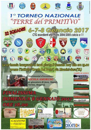 Primo Torneo “Terre del Primitivo" - La zona orientale della provincia di  Taranto sarà la capitale del calcio giovanile italiano