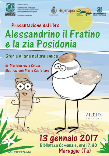 Presentazione del libro per ragazzi “Alessandrino il Fratino e la zia Posidonia”