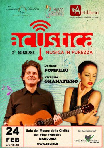 Sipario su Acustica con il duo chitarra e voce Pompilio-Granatiero