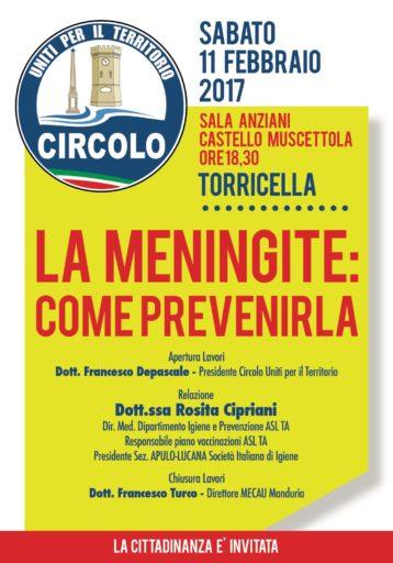 Torricella , incontro-dibattito "La meningite: come prevenirla?"