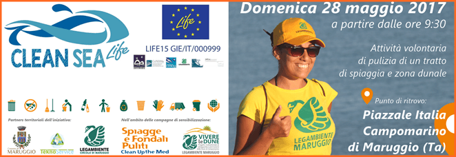 Campomarino di Maruggio: “CLEAN SEA Life” campagna di sensibilizzazione europea sui rifiuti marini