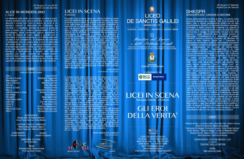 Al De Sanctis-Galilei" di Manduria da domani la seconda edizione di "Licei in Scena - Gli Eroi della Verità"