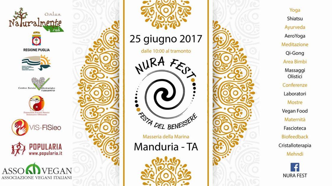 "Nura Fest - Festa Del Benessere", domenica 25 giugno a Manduria