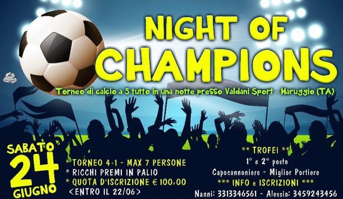 Night of Champions il 24 giugno a Maruggio