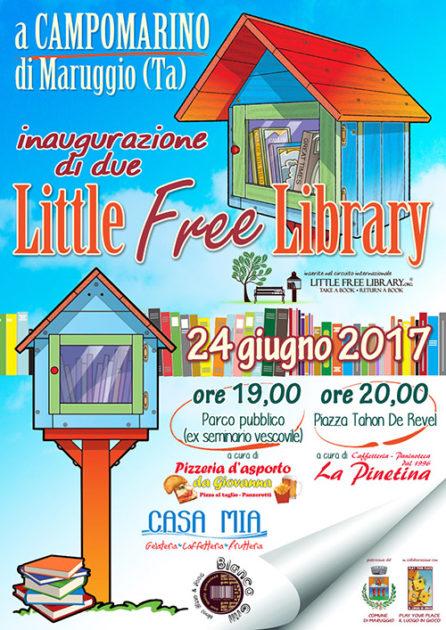 Little Free Library alla conquista di Campomarino di Maruggio. Sabato 24 giugno l’inaugurazione di due mini biblioteche