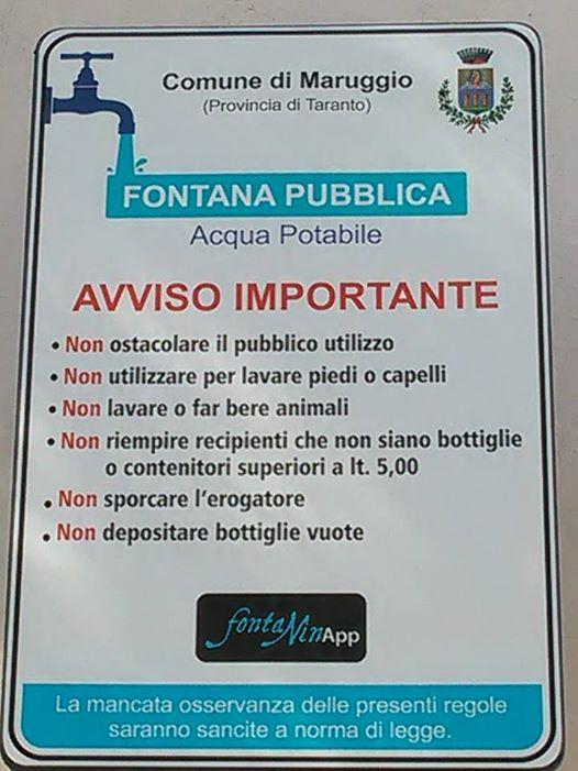 Maruggio, vietato fare scorta d'acqua superiore a cinque litri