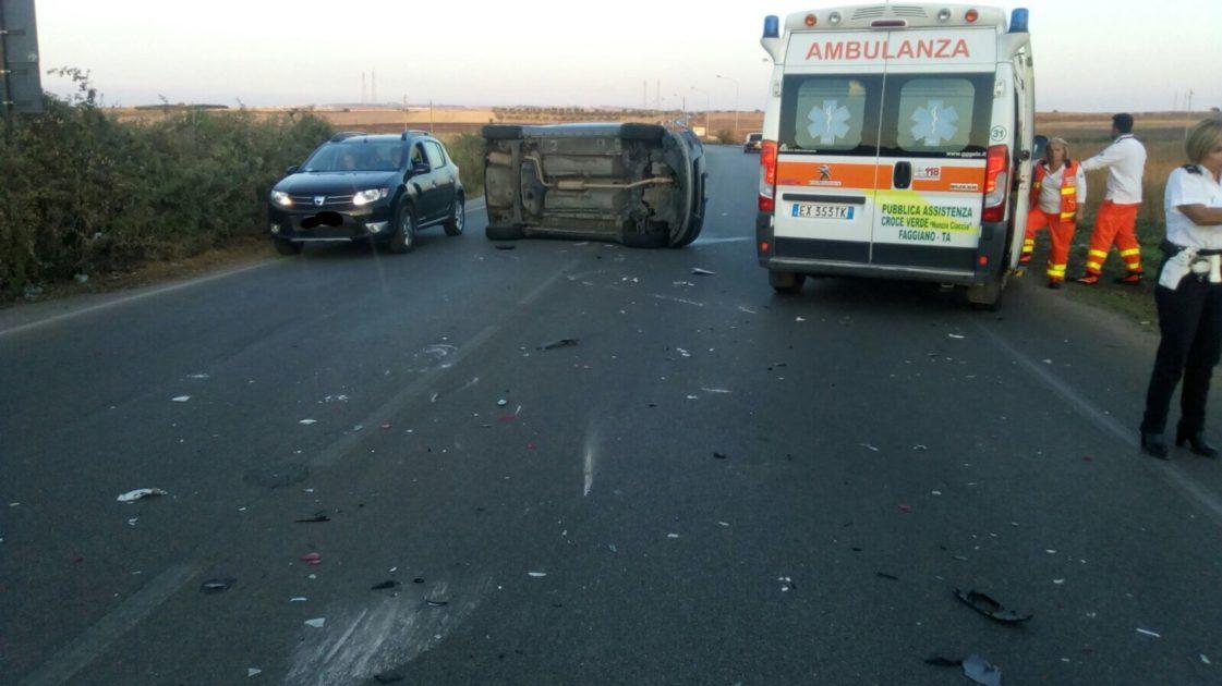 Incidente stradale sulla San Giorgio Jonico - Taranto - Due feriti