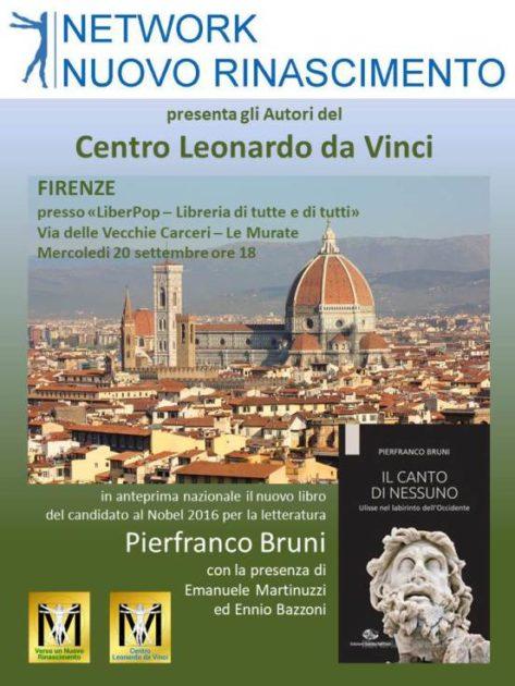 Anteprima nazionale: L’Ulisse di Pierfranco Bruni approda a Firenze