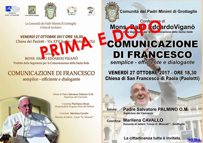 Una brutta conferma per la Chiesa di Bergoglio la censura di Grottaglie eppure si doveva discutere di dialogo