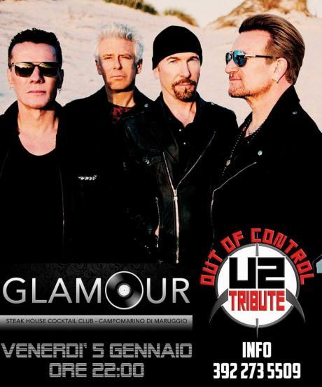 Venerdì 5 gennaio 2018 - Out of Control U2 Tribute band live Glamour Steakhouse Cocktail Club