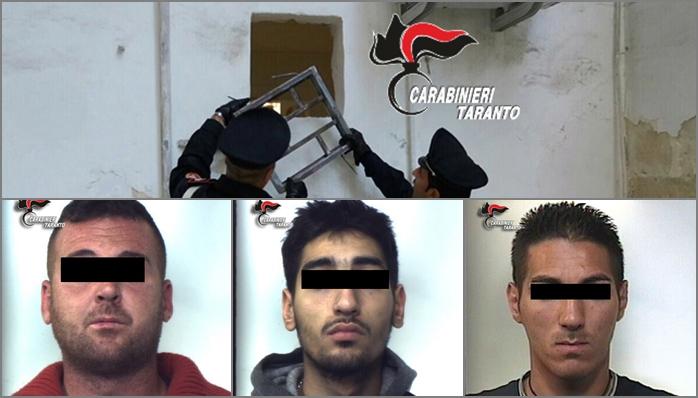 Sgominata “Banda del buco”: tre arresti dei carabinieri