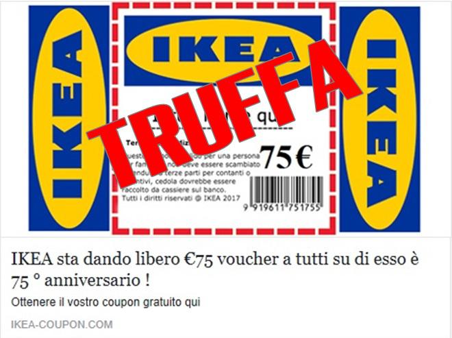 Allerta truffe online. Falsi voucher Ikea da 75 euro: non rispondete