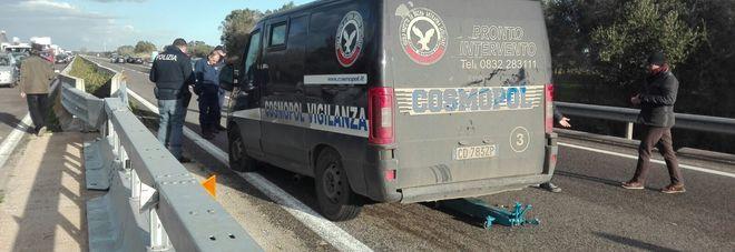 Assalto armato ad un portavalori sulla superstrada Lecce - Brindisi
