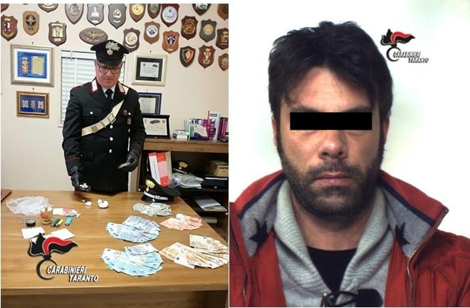 Pulsano: Pusher trovato in possesso di oltre 50 grammi di cocaina e denaro contante. Arrestato 37enne.