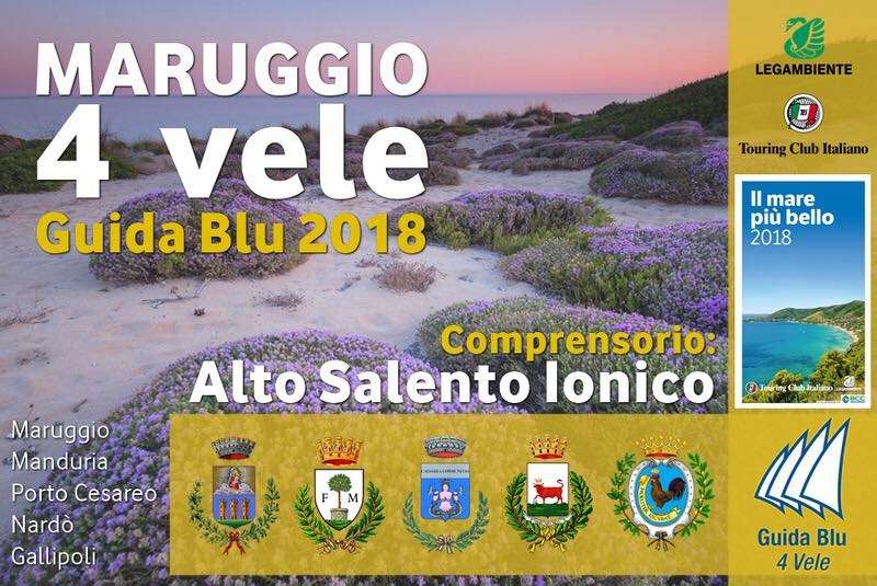 Legambiente: Il mare più bello di Puglia 2018. Cinque vele a Otranto, Melendugno, Fasano, Ostuni e Carovigno