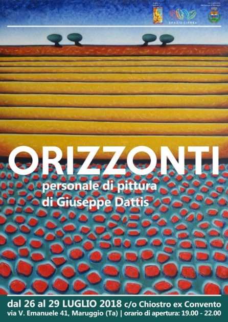 Maruggio dal 26 al 29 Luglio personale di pittura “Orizzonti”, dell’artista Giuseppe Dattis.