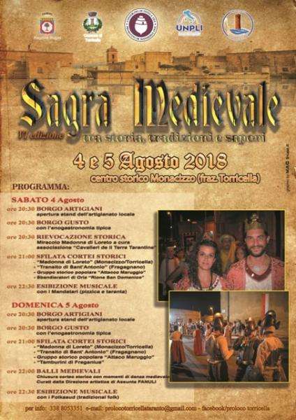 VI edizione della Sagra Medievale, questa sera nel borgo antico di Monacizzo a Torricella
