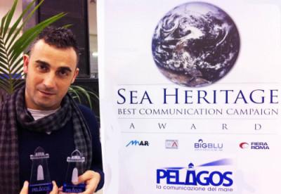 Carmelo Fanizza con i due premi Pelagos Carmelo Fanizza con i due premi Pelagos