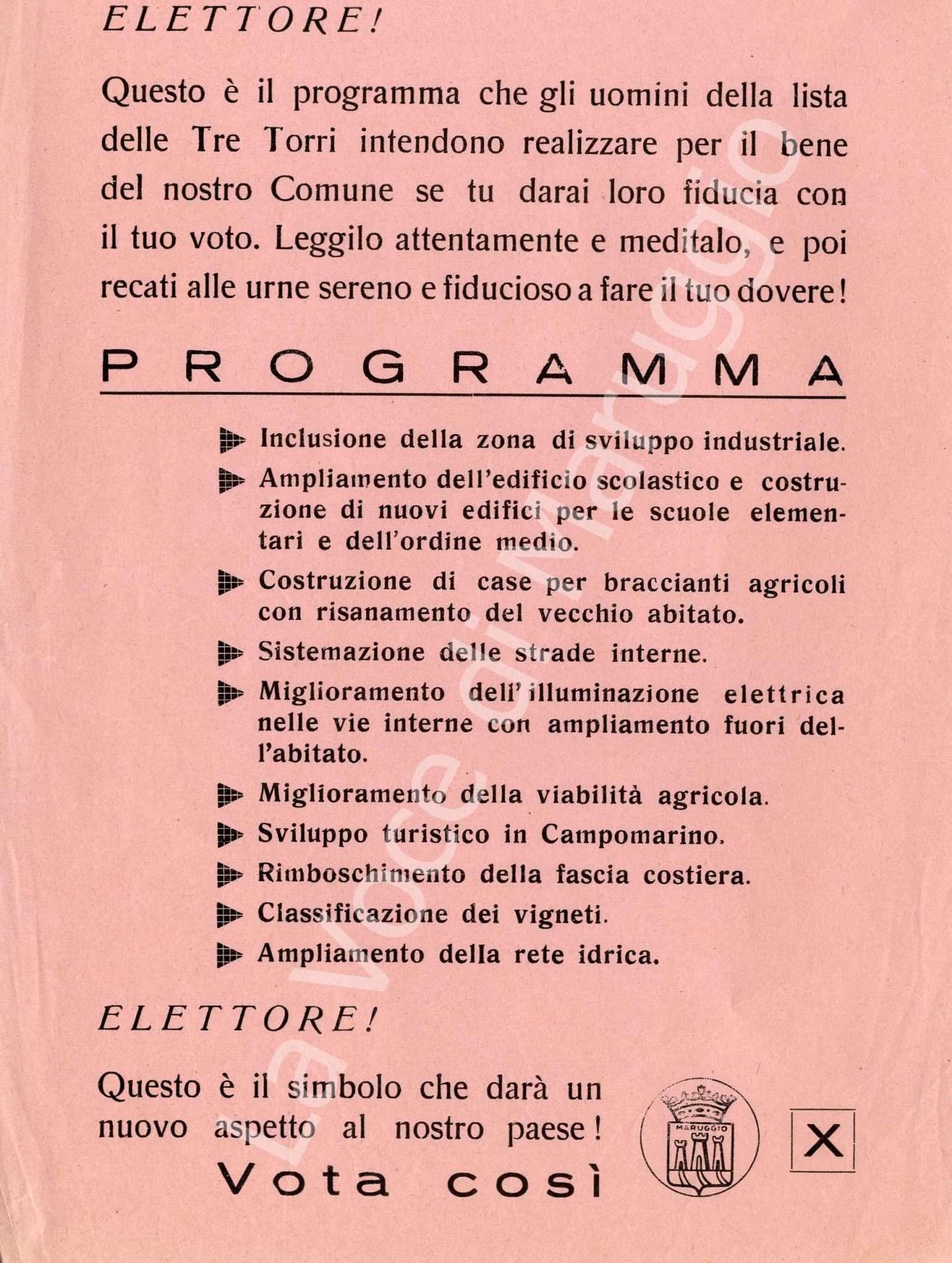 Elezioni Comunali Maruggio 1960