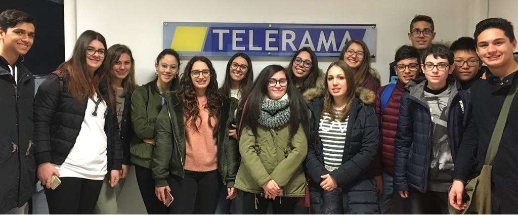 Giornalisti in alternanza - Gli studenti del Liceo De Sanctis Galilei in visita a TeleRama News