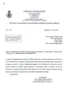 Liquami maleodoranti di fogna nera in via Risorgimento, interviene il sindaco: «La situazione è nota da anni e l’AQP non riesce a risolverla»