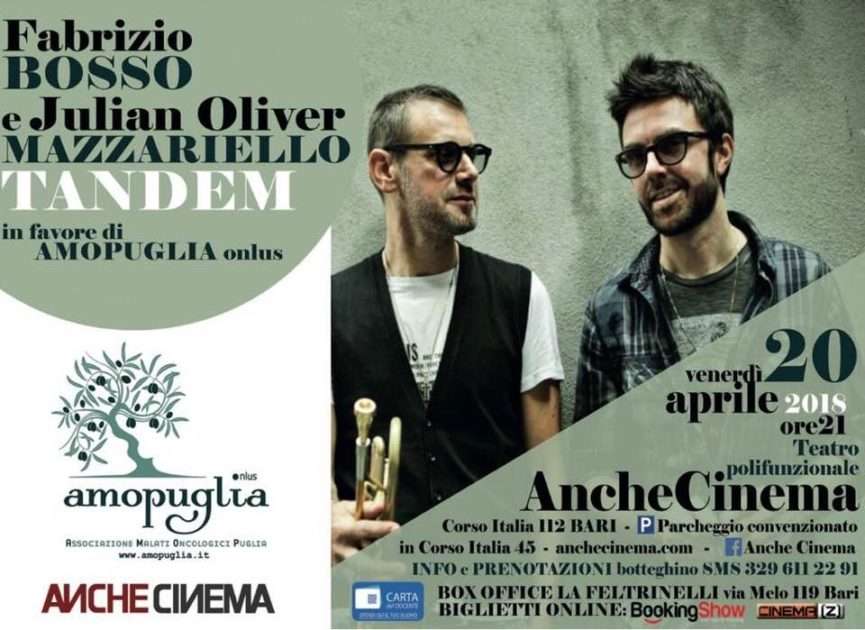Il Jazz si sposa con la solidarietà: Fabrizio Bosso in concerto a Bari con Julian Oliver Mazzariello