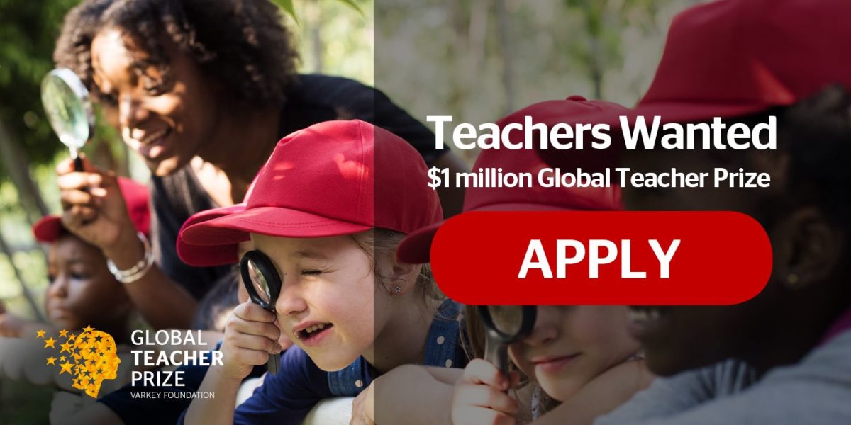 Cercasi insegnante da 1 milione di dollari. Nomine al Global Teacher Prize 2019 entro il 23 settembre