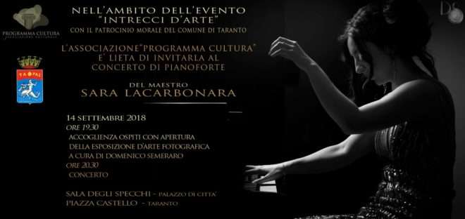 Grazia, eleganza e bellezza, il concerto del Maestro Sara Lacarbonara alla prima edizione di “Intrecci D’Arte”
