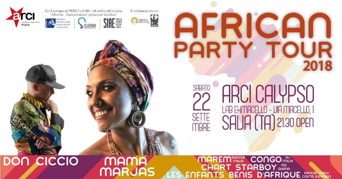 Sava, 22 settembre - Mama Marjas e Don Ciccio al Lab. Ex Macello: African Party tour 2018