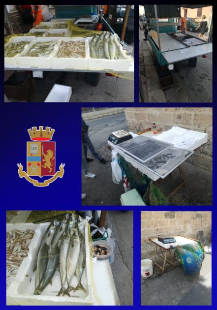 Manduria,abusivismo commerciale: prodotti ittici posti sotto sequestro venduti abusivamente