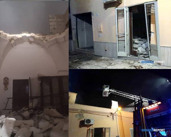 San Pancrazio Salentino: esplode bombola di gas, crolla il tetto di una casa. Tre feriti