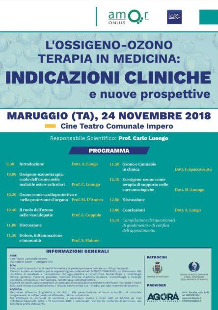 Maruggio domani 24 novembre - Primo Congresso Scientifico promosso dalla "Fondazione Maria Guarino Amor "