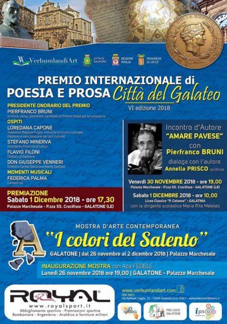 A Galatone il Premio letterario INTERNAZIONALE “Città del Galateo”