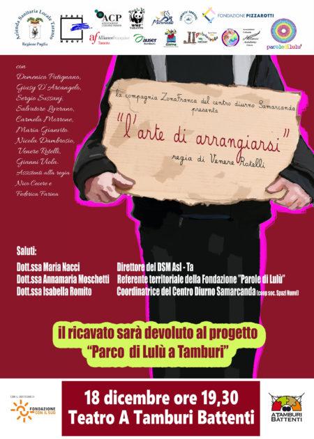 Taranto, domani 18 dicembre “L’Arte di Arrangiarsi” per il “Parco di Lulù a Tamburi di Niccolò Fabi”!