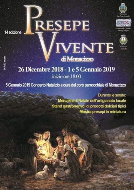 26 dicembre, apertura della 14^ edizione del Presepe Vivente di Monacizzo