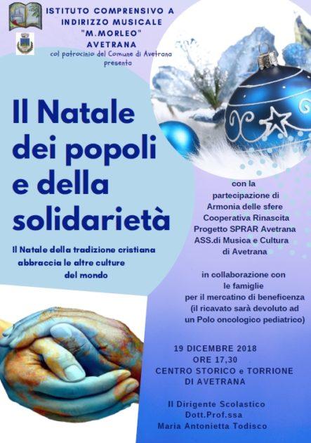 Ad Avetrana il 19 dicembre, Il Natale dei popoli e della solidarietà