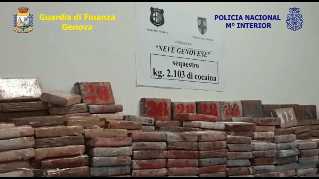 Operazione "Neve Genovese": oltre 2 tonnellate di cocaina sequestrata a Genova