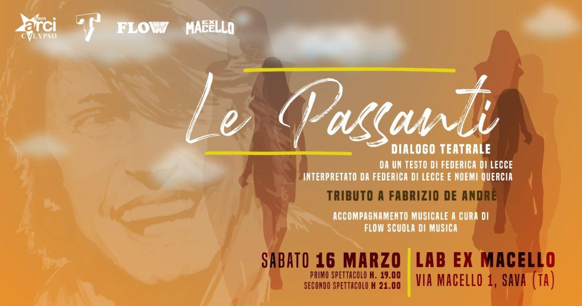 Sava. Domani 16 marzo tributo a Fabrizio De Andrè: "Le Passanti"