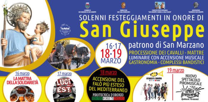Quattro giorni di festa per i solenni festeggiamenti in onore di San Giuseppe a San Marzano