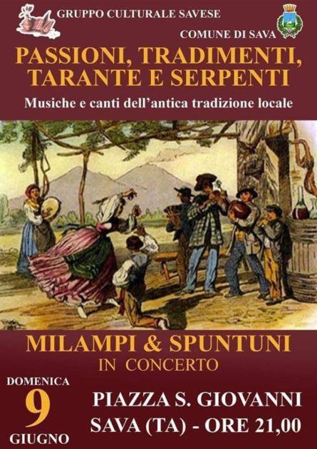MILAMPI & SPUNTUNI IN CONCERTO - PASSIONI, TRADIMENTI, TARANTE E SERPENTI, Musiche e Canti dell' antica tradizione locale