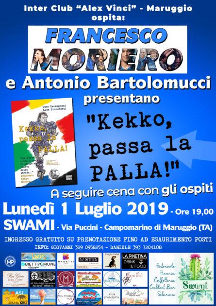 Campomarino di Maruggio, lunedì primo luglio la presentazione del libro "Kekko, passa la palla" con Francesco Moriero