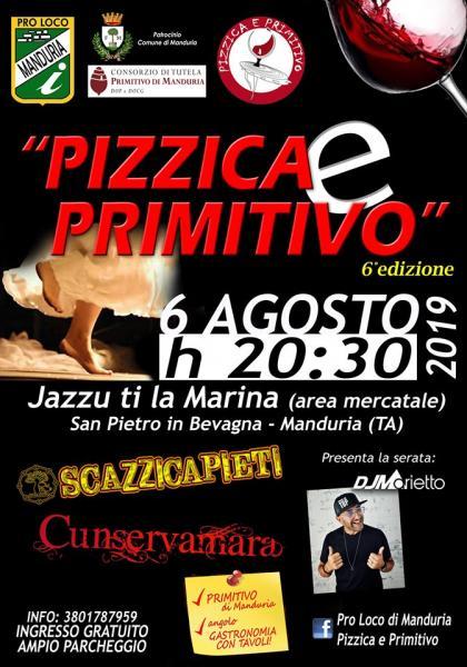 Manduria il 6 agosto la sesta edizione di Pizzica e Primitivo
