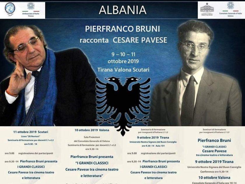 Settimana della Lingua Italiana nel Mondo: Pierfranco Bruni a Tirana, Scutari e valona per la italianità nel mondo racconta Pavese