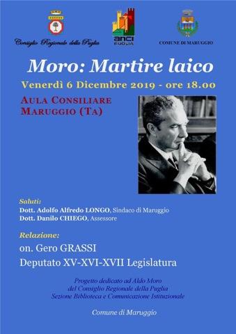 A Maruggio il 6 dicembre verrà presentato il progetto “Moro: Martire laico”