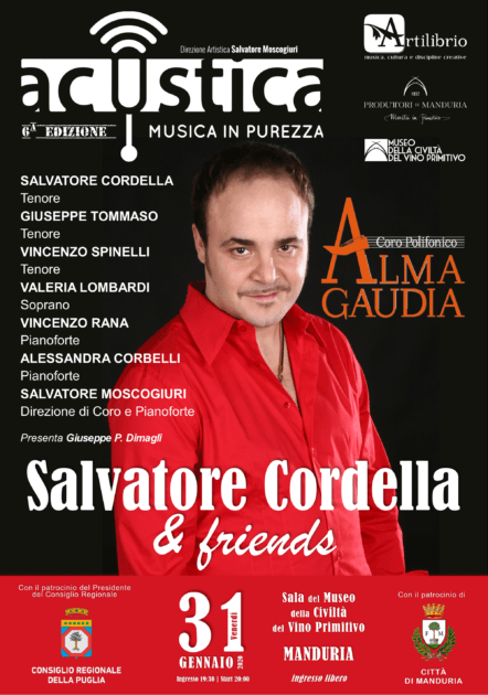 “Salvatore Cordella & friends”, ad Acustica una stella internazionale della lirica 1 “Salvatore Cordella & friends”, ad Acustica una stella internazionale della lirica