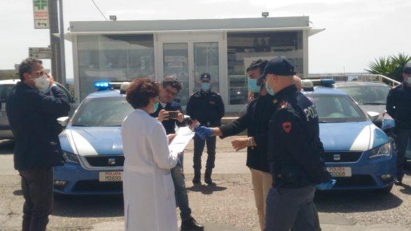 Una donazione speciale stamane per il Moscati: donazione del Reparto Volanti della Polizia di Stato della Questura di Taranto