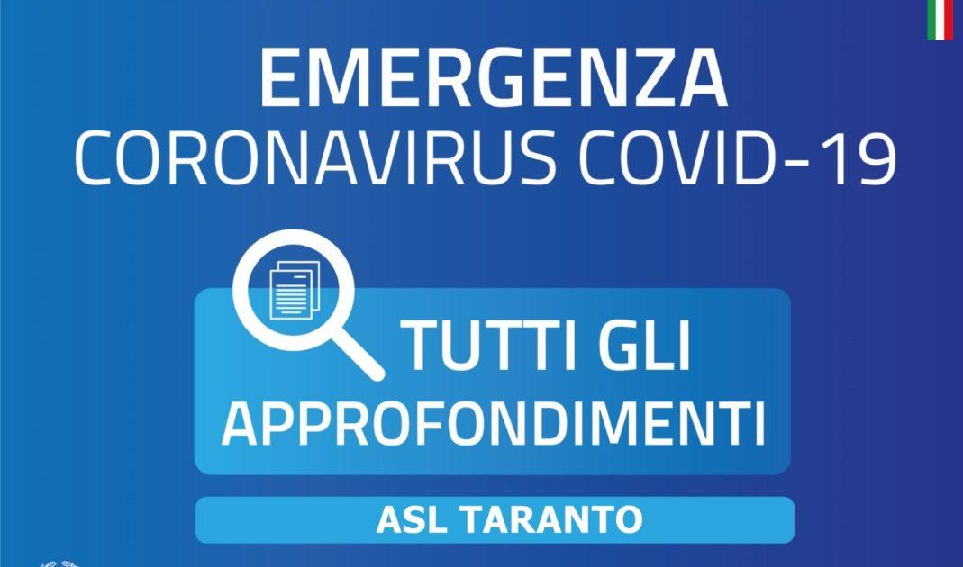 Taranto, 20 aprile 2020 – Aggiornamento pazienti Covid e post Covid ricoverati. Esecuzione di tamponi per il personale dell’ospedale “San Pio” di Castellaneta